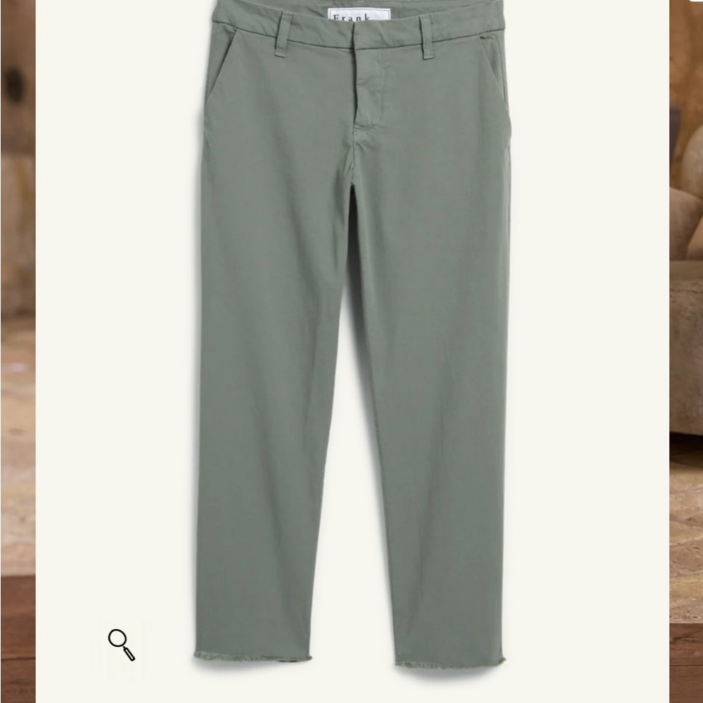 frank and eileen size 6 like new wickham cropped italian cotten trousers.